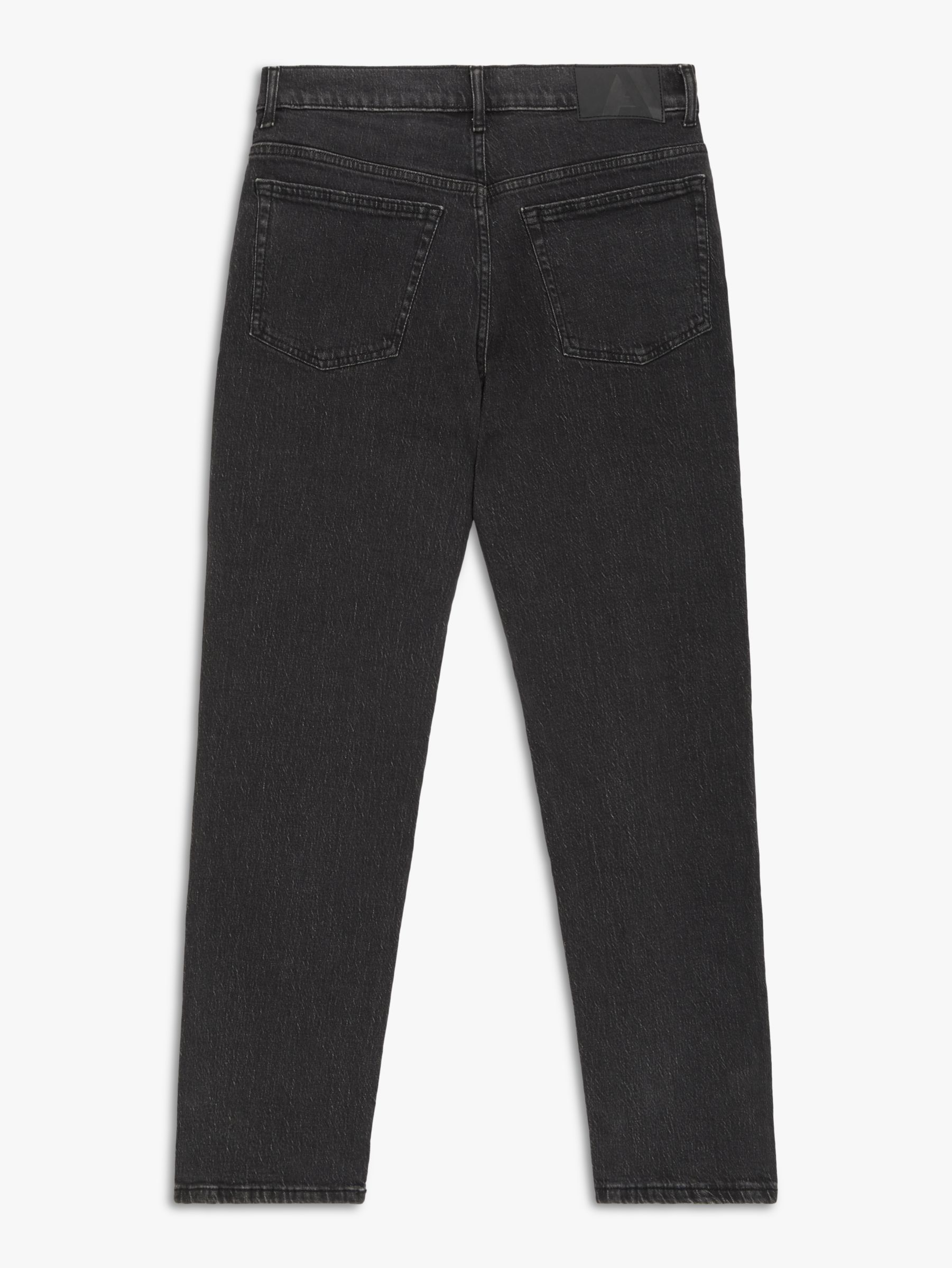 John Lewis ANYDAY Straight Fit Denim Jeans, Black, 30R