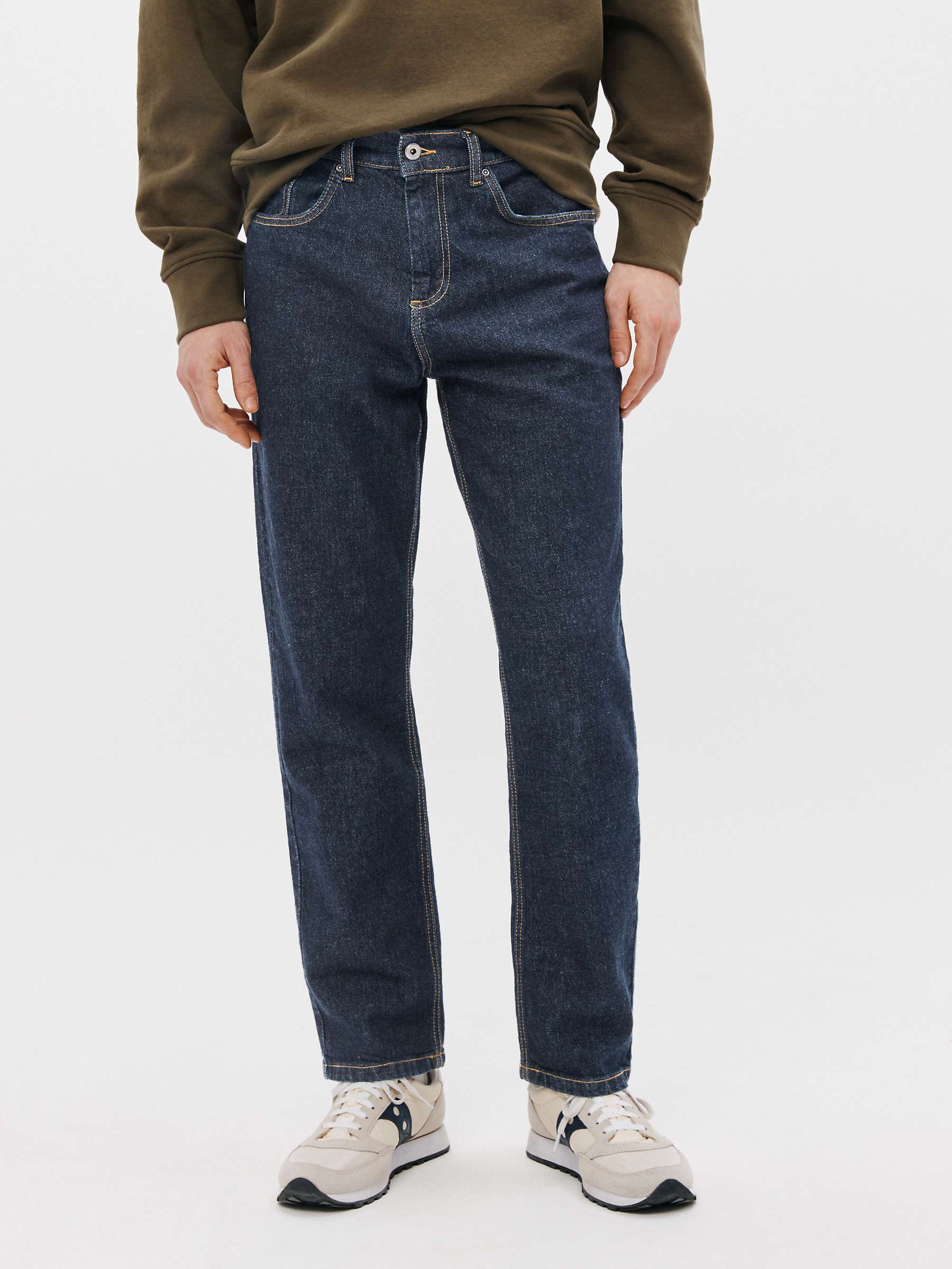 Buy John Lewis ANYDAY Straight Fit Denim Jeans, Dark Wash Online at johnlewis.com