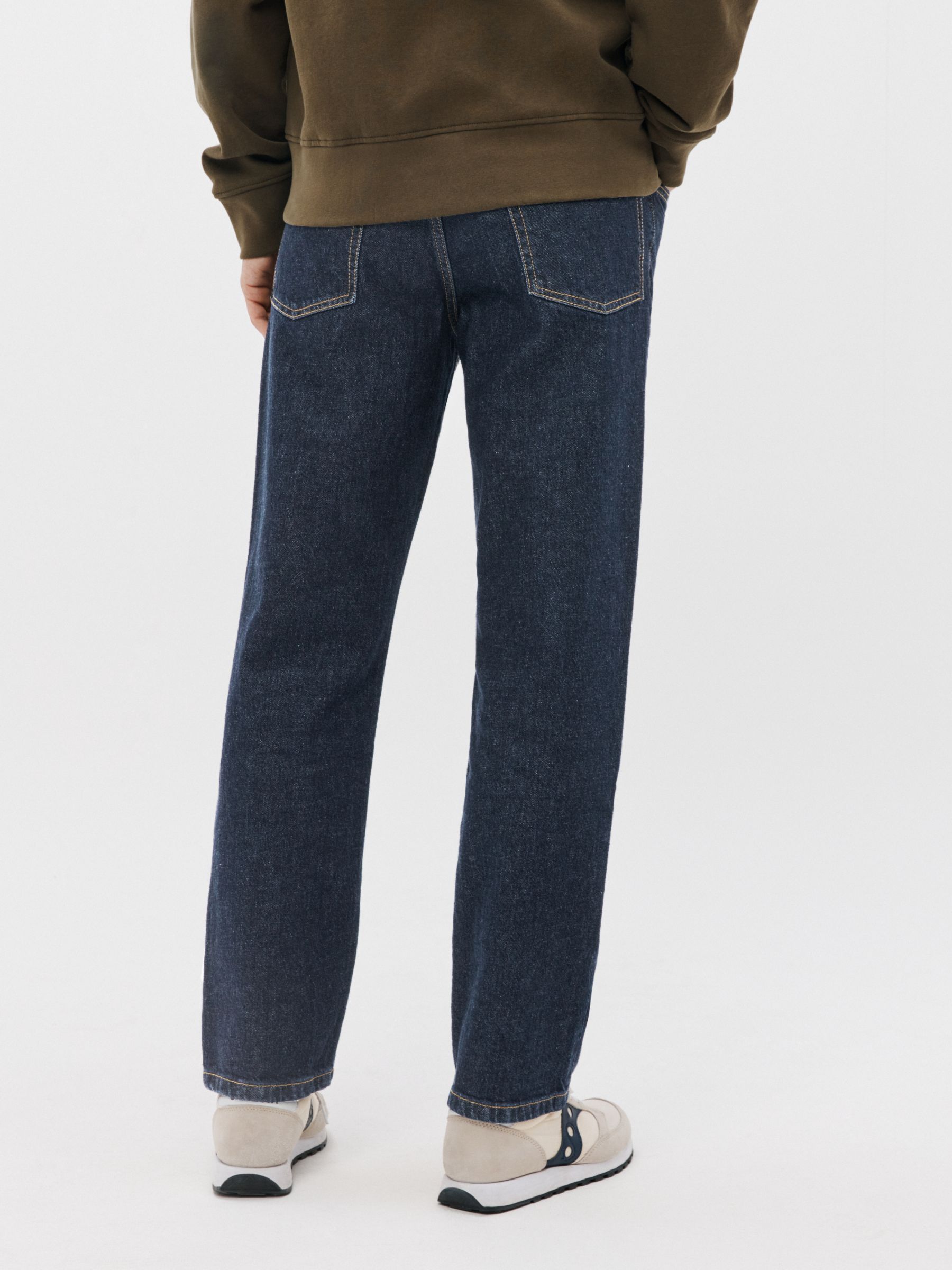 Buy John Lewis ANYDAY Straight Fit Denim Jeans, Dark Wash Online at johnlewis.com