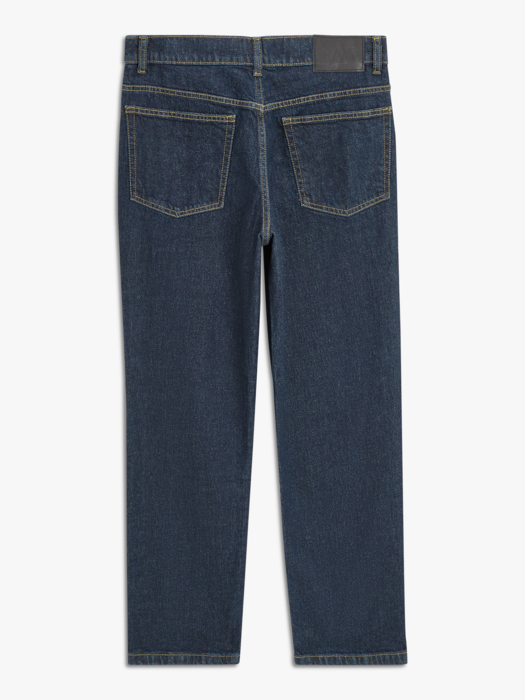 John Lewis ANYDAY Straight Fit Denim Jeans, Dark Wash, 30R