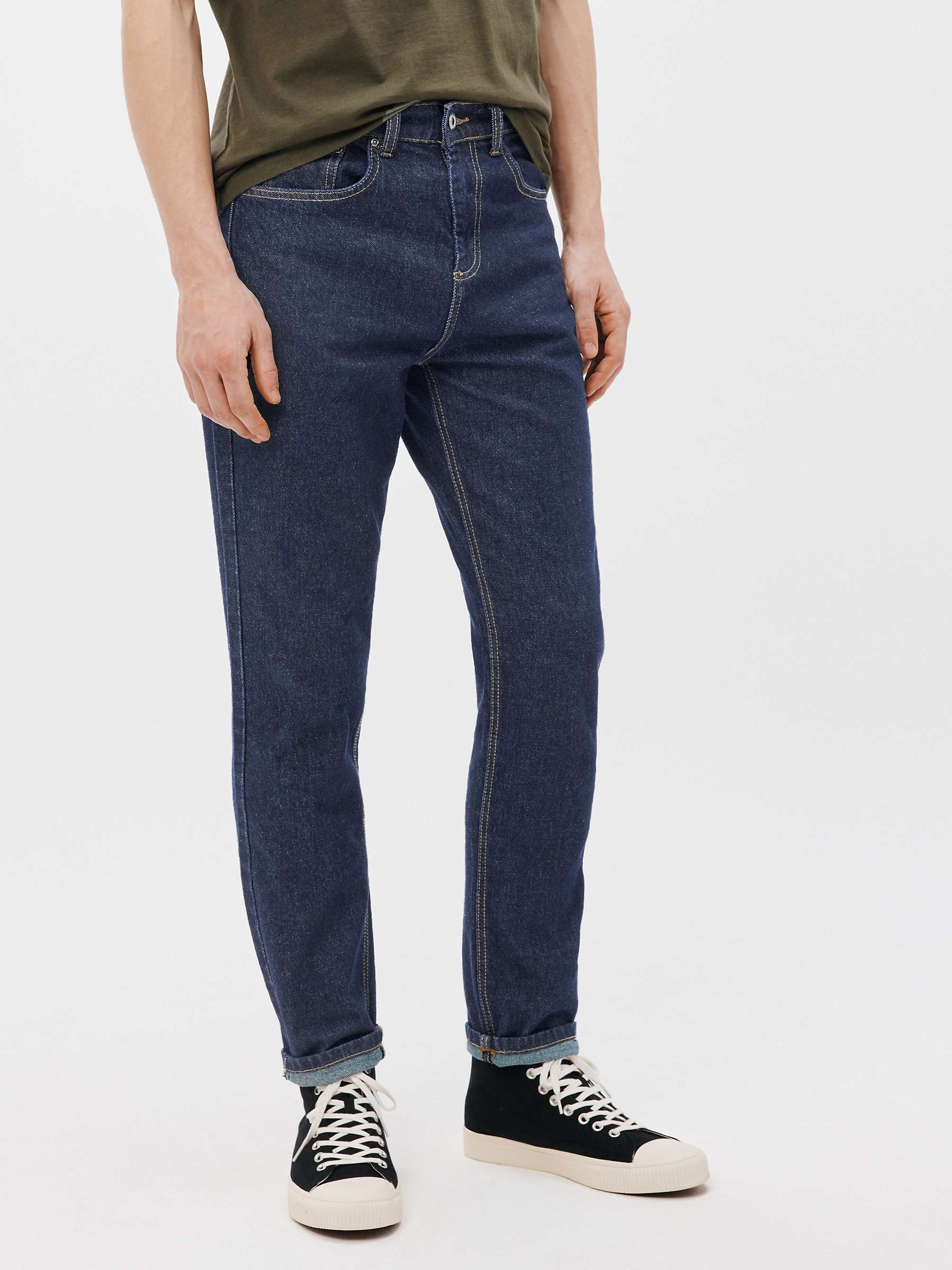 Buy John Lewis ANYDAY Slim Fit Denim Jeans, Dark Wash Online at johnlewis.com