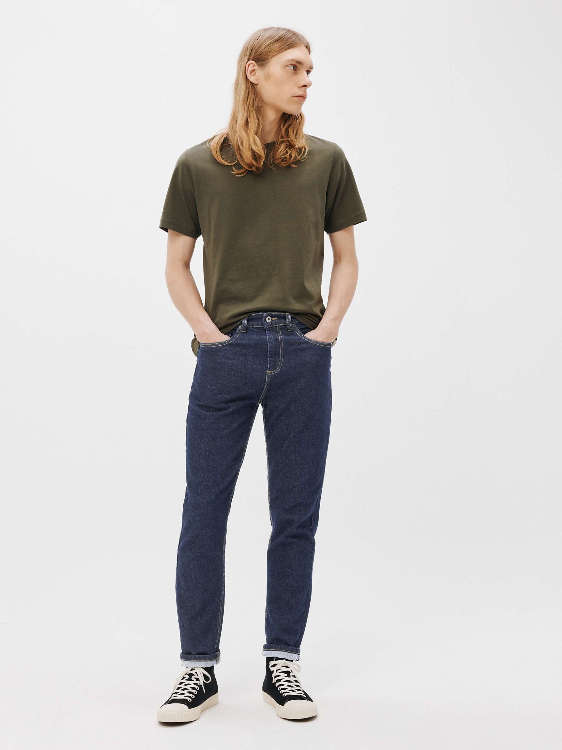 John Lewis ANYDAY Slim Fit Denim Jeans, Dark Wash at John Lewis & Partners