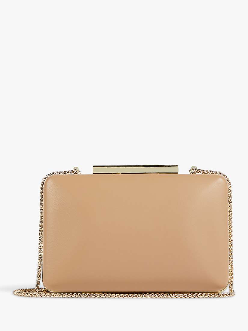 L.K.Bennett Dotty Leather Clutch Bag, Trench at John Lewis & Partners