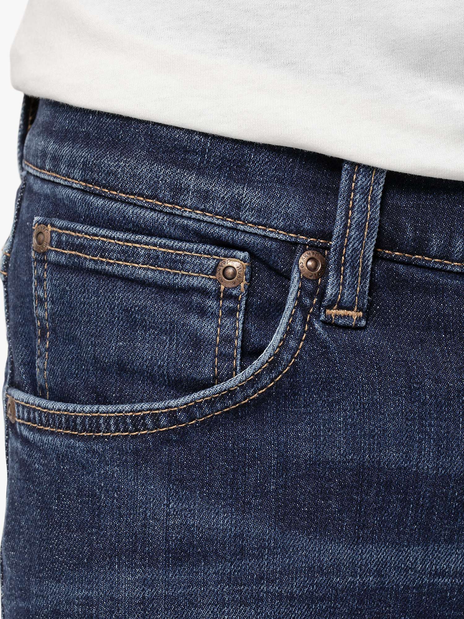 Buy Nudie Jeans Slim Tight Terry Jeans, Dark Steel Online at johnlewis.com