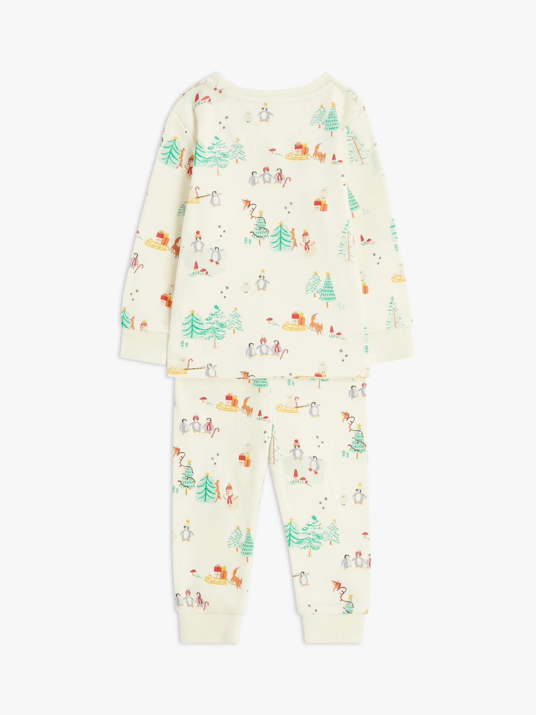 Buy John Lewis Baby Festive Forest Jersey Pyjamas, Multi Online at johnlewis.com
