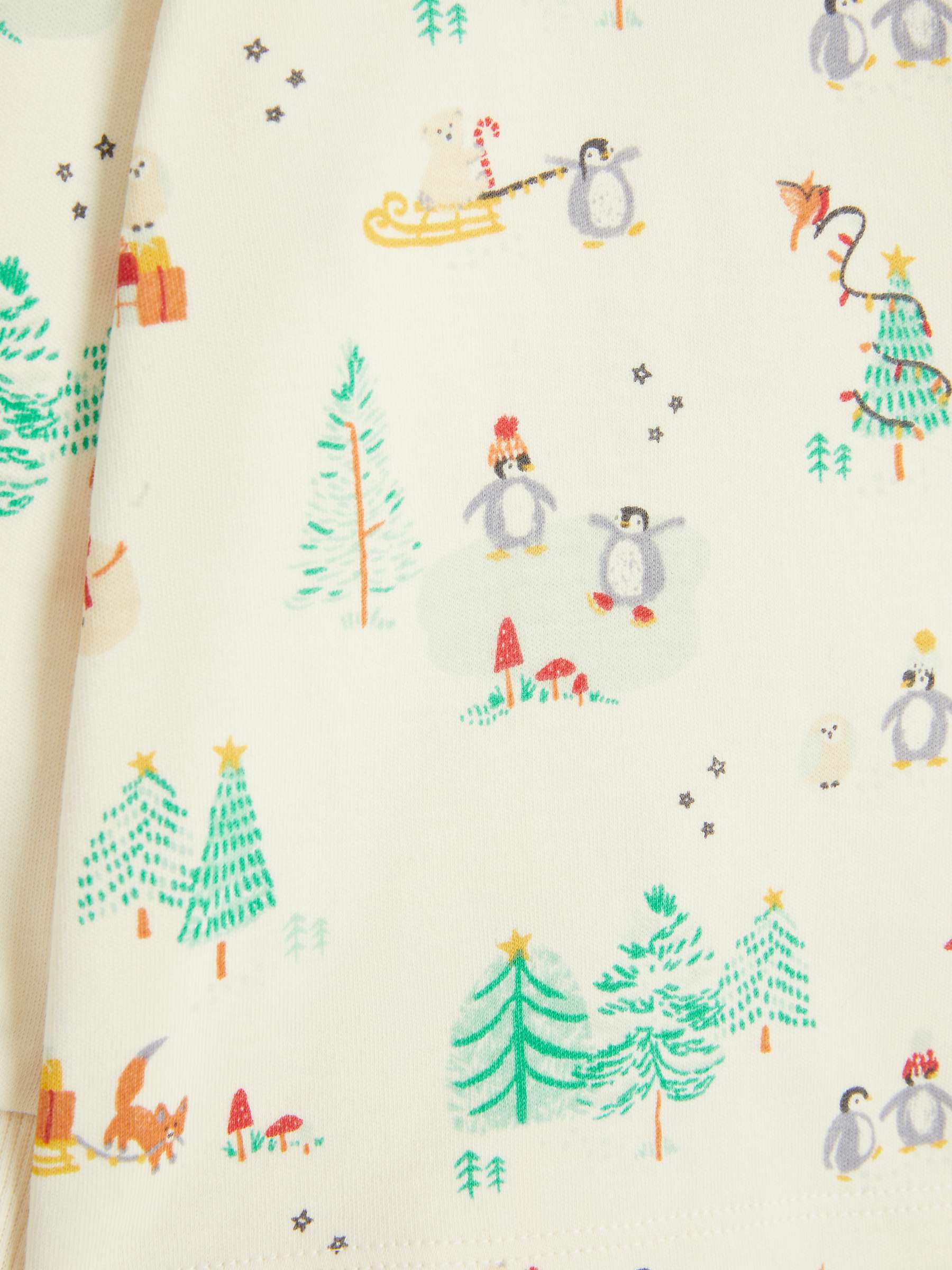 Buy John Lewis Baby Festive Forest Jersey Pyjamas, Multi Online at johnlewis.com