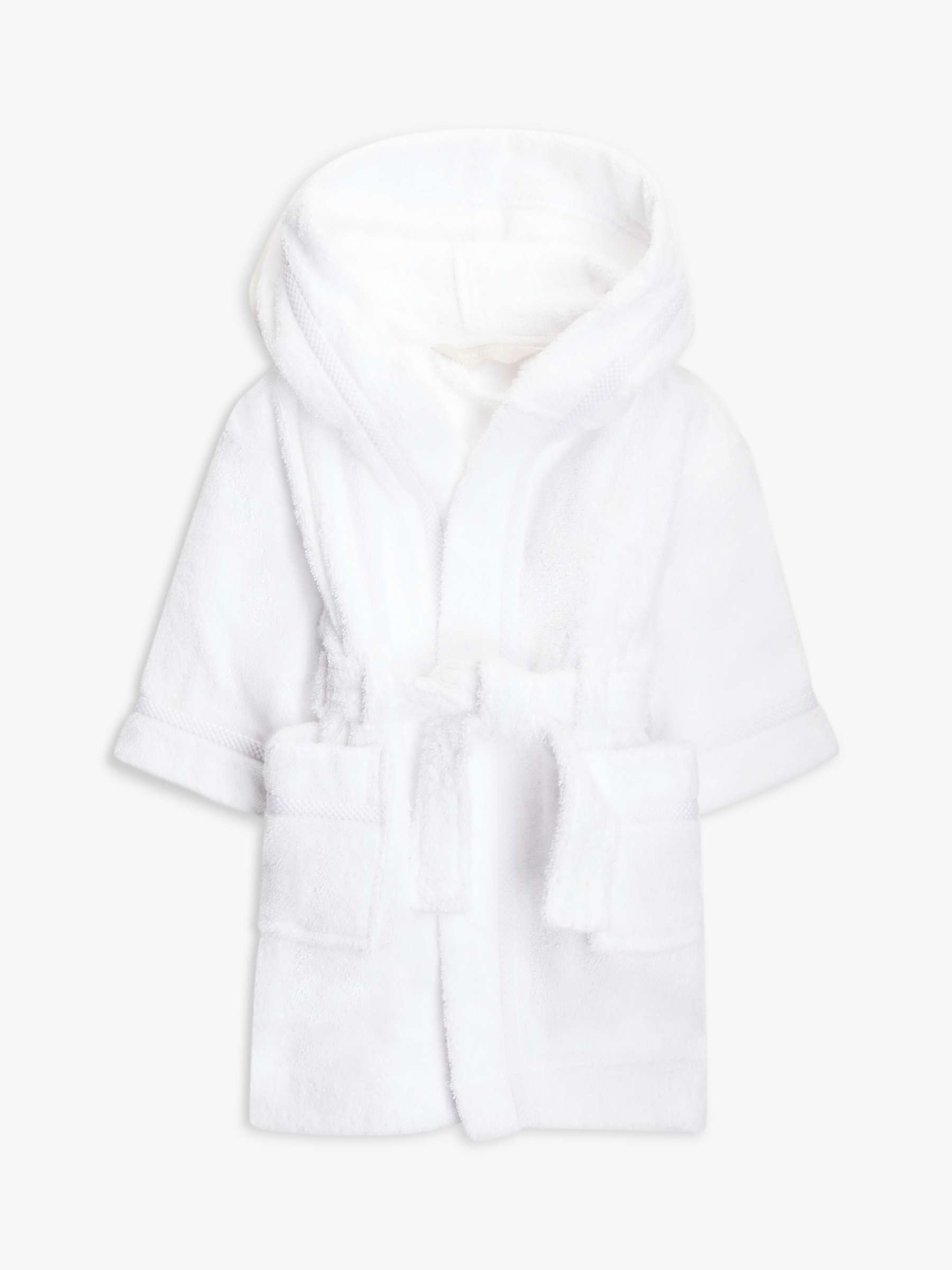 Buy John Lewis Baby Plain Wrap Over Dressing Gown, White Online at johnlewis.com