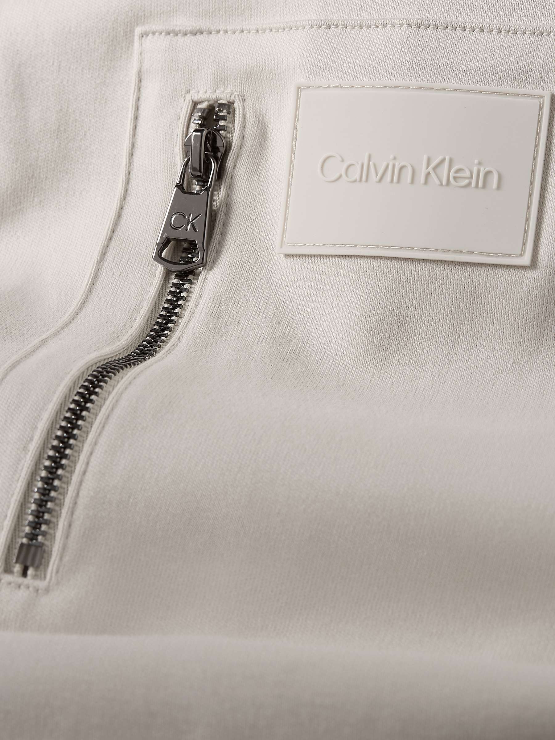Buy Calvin Klein Smooth Cotton Hoodie, Stony Beige Online at johnlewis.com