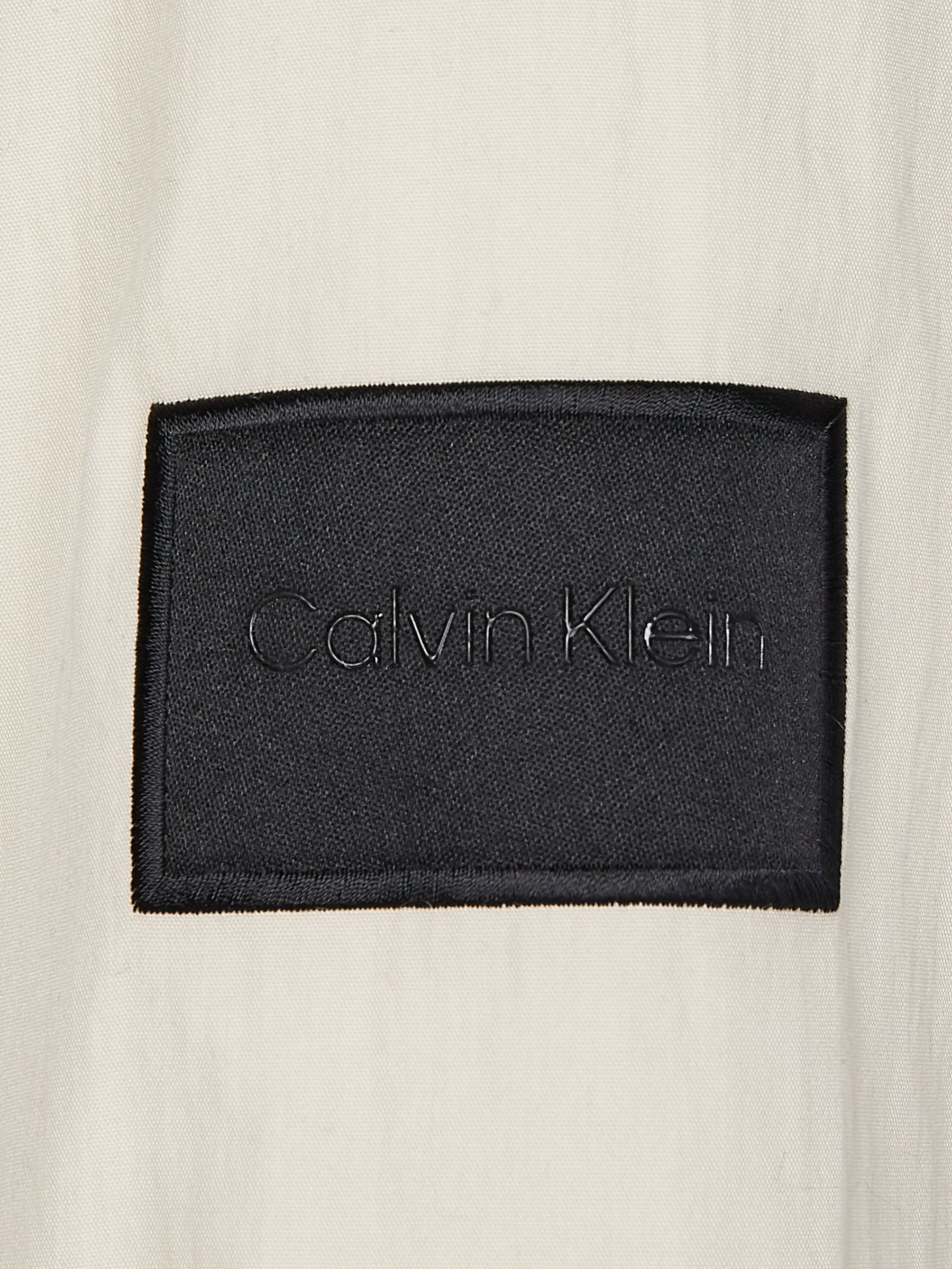 Calvin Klein Recylced Light Shirt Jacket, Stony Beige at John Lewis ...