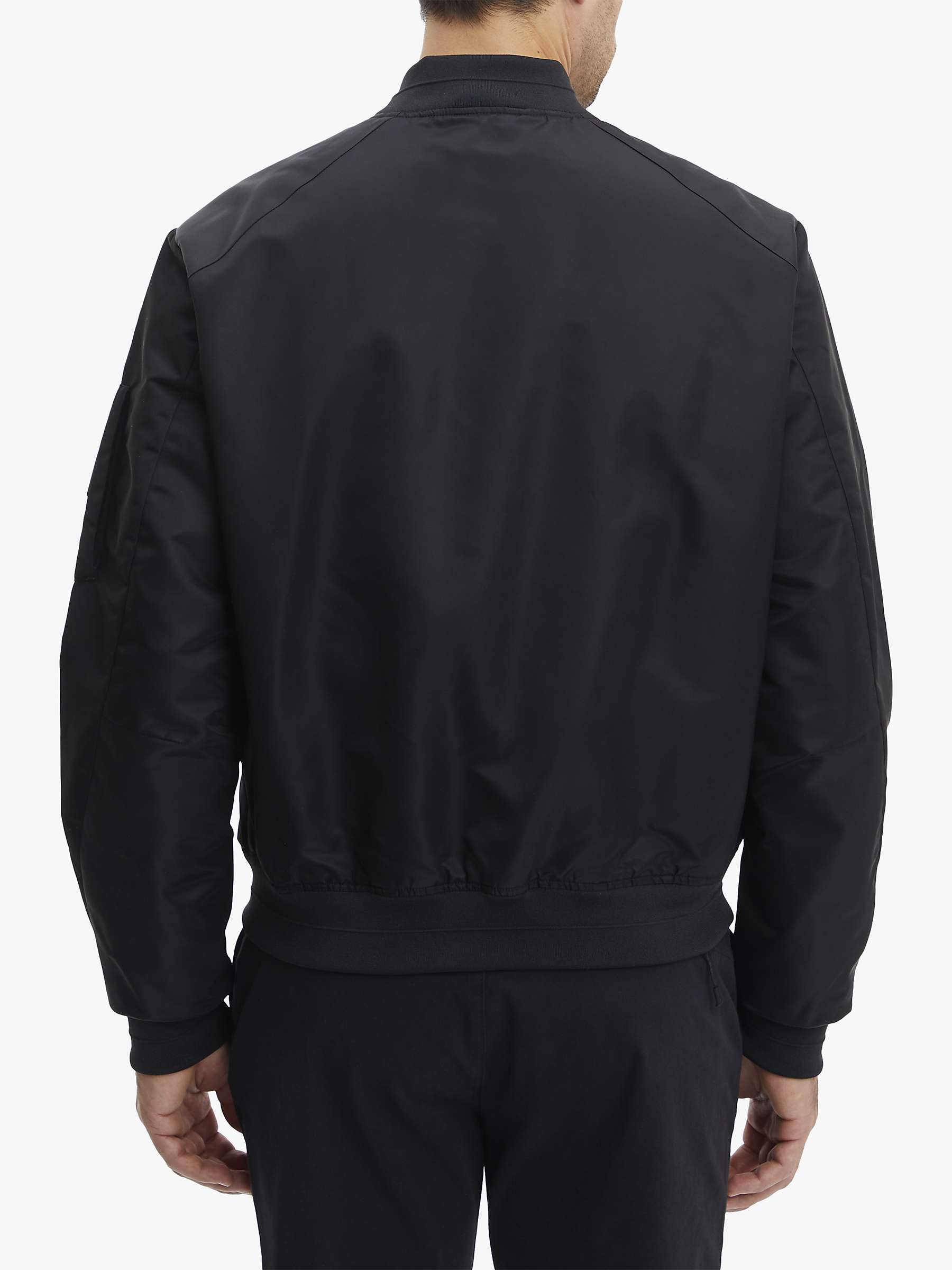 Calvin Klein Light Hero Bomber Jacket, CK Black at John Lewis & Partners