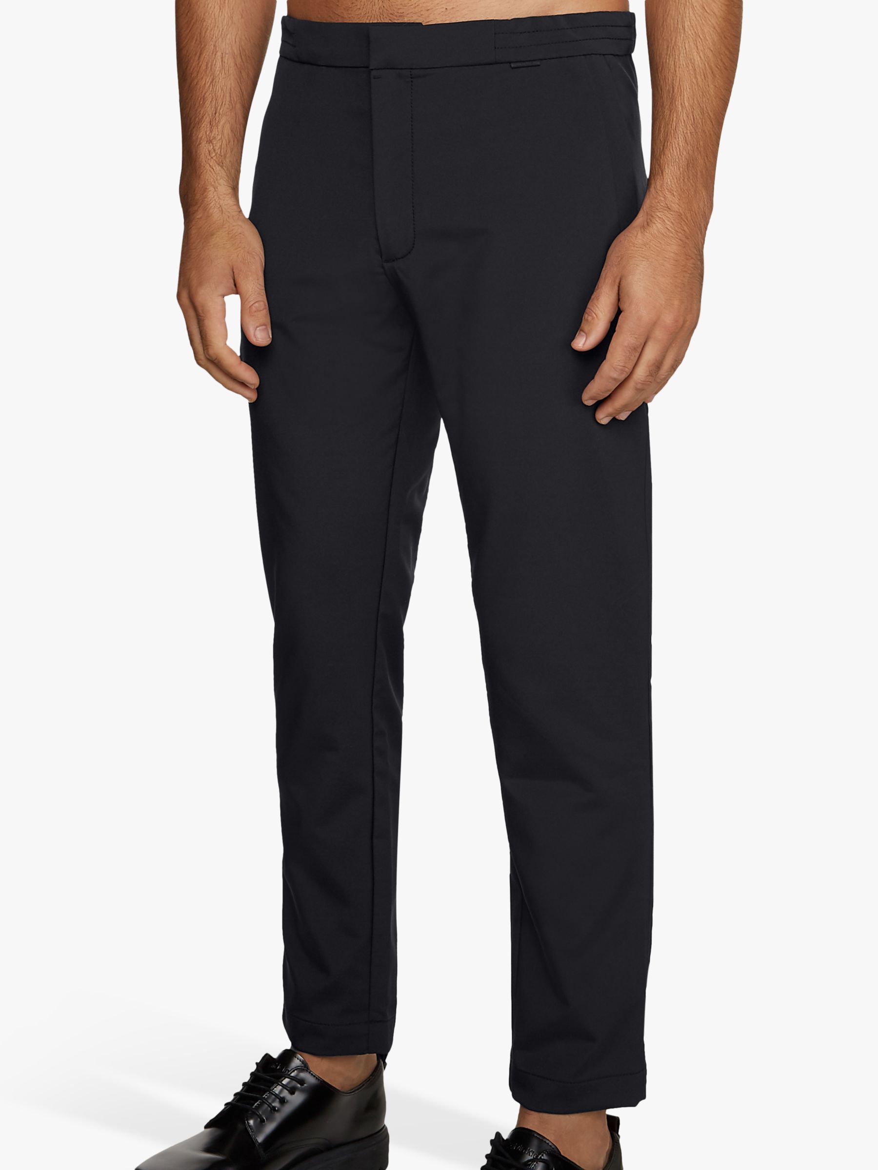 Calvin Klein Tech Knit Tapered Trousers, Ck Black at John Lewis & Partners