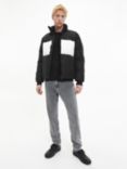 Calvin Klein Jeans Colour Block Puffer Jacket, CK Black