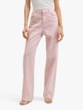 Mango Abby Stripe Jeans, Pink