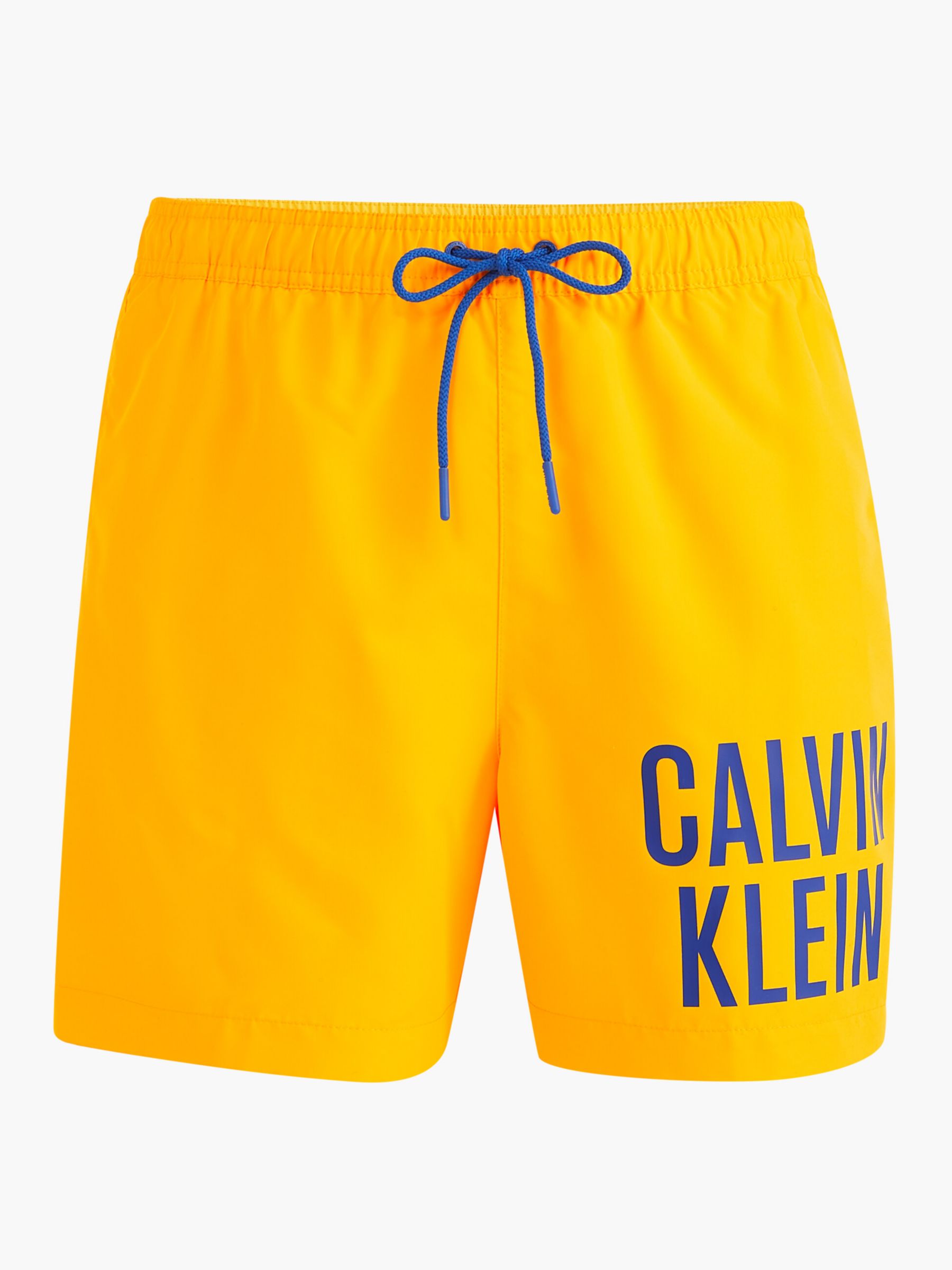 Calvin Klein Intense Power Recycled Poly Swim Shorts, Warm Yellow at ...