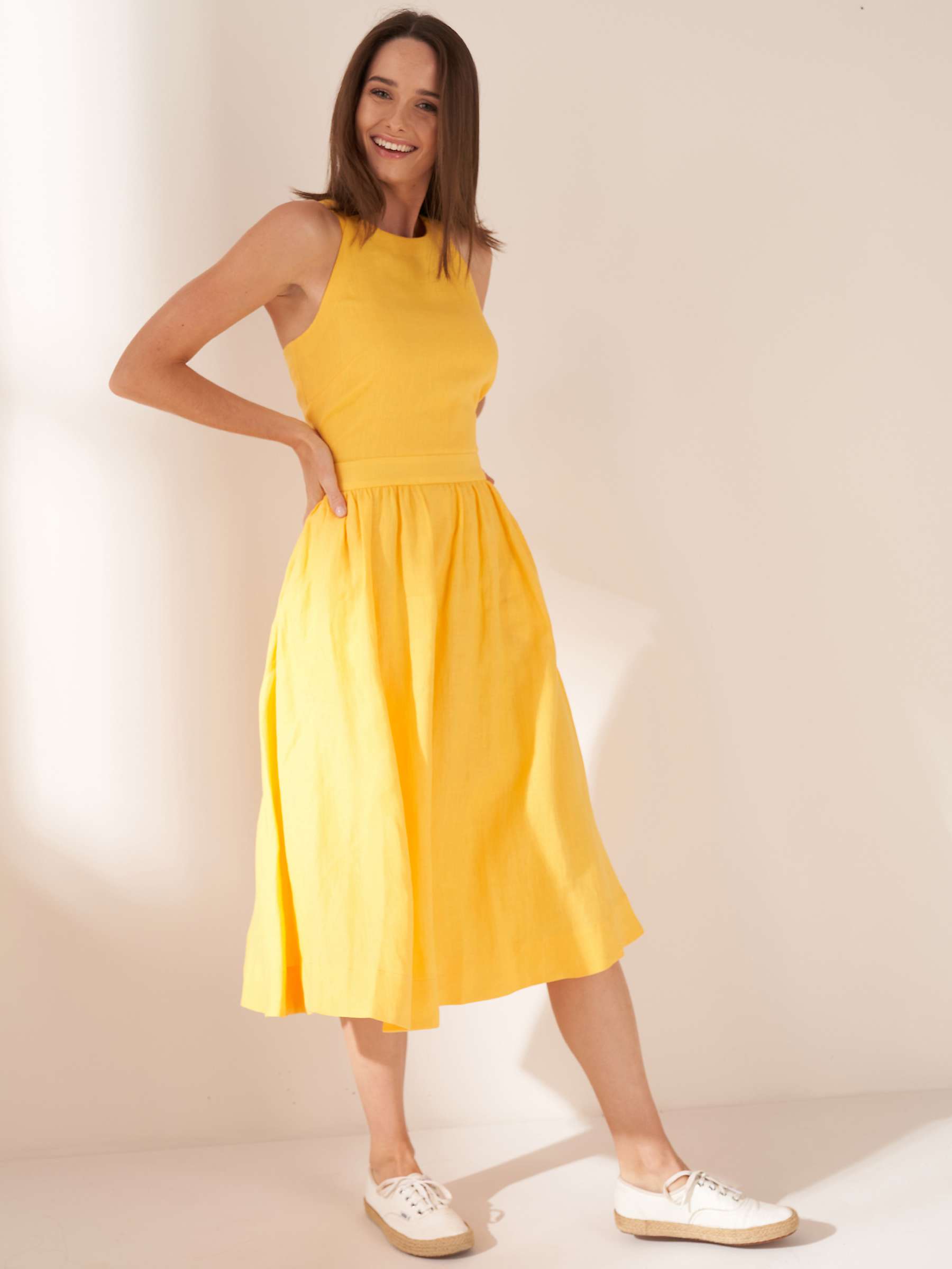 Buy Truly Linen Midi Dress Online at johnlewis.com