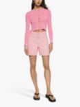 Mango Zaida Denim Shorts, Pink