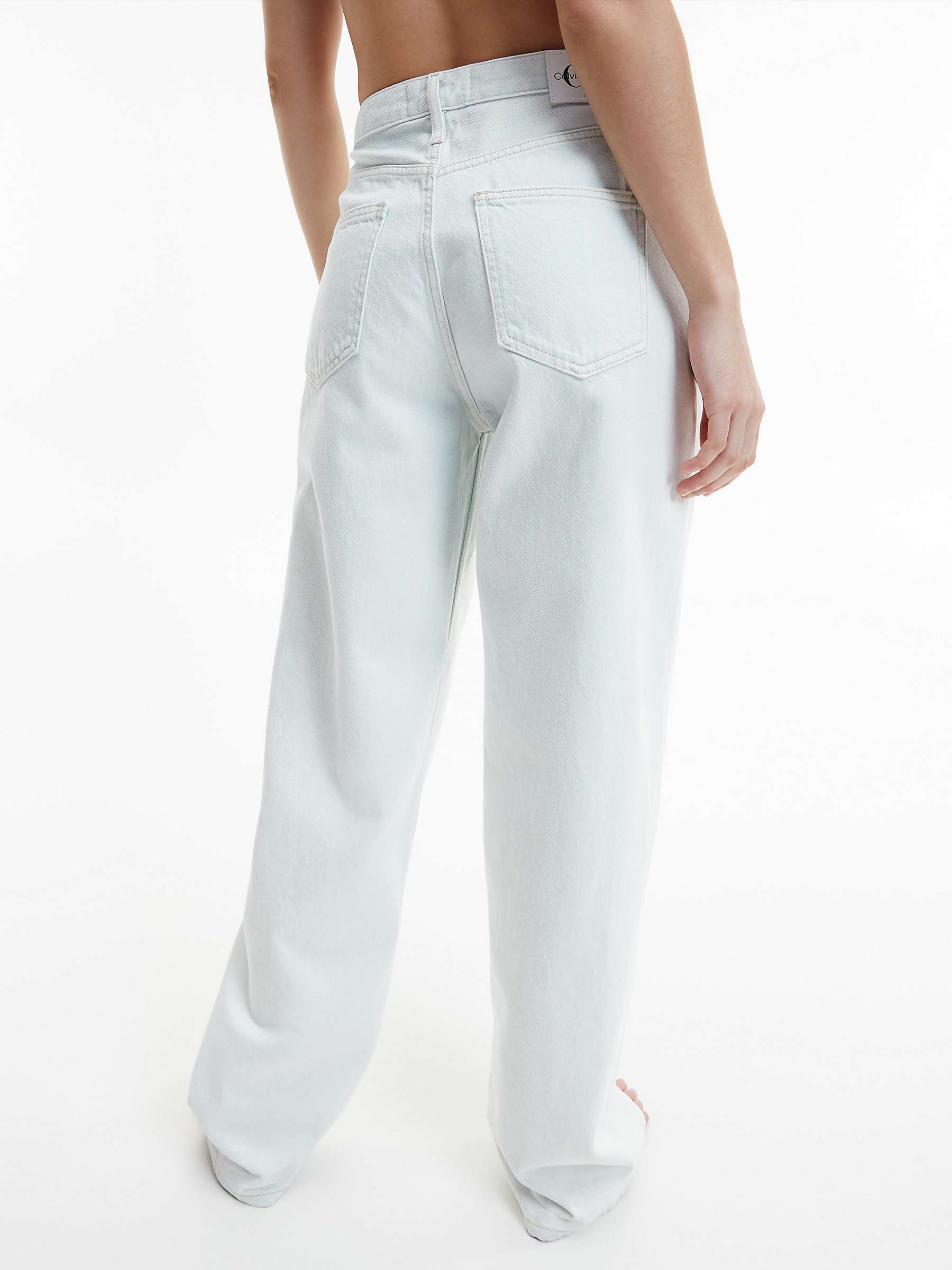 Buy Calvin Klein 90s Straight Leg Jeans, Denim Light Online at johnlewis.com