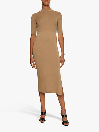 Calvin Klein Essential Merino Midi Dress, Safari Canvas