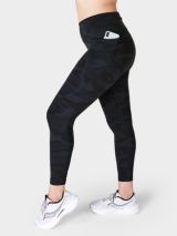 Black Power 7/8 gradient dot-print jersey leggings, Sweaty Betty