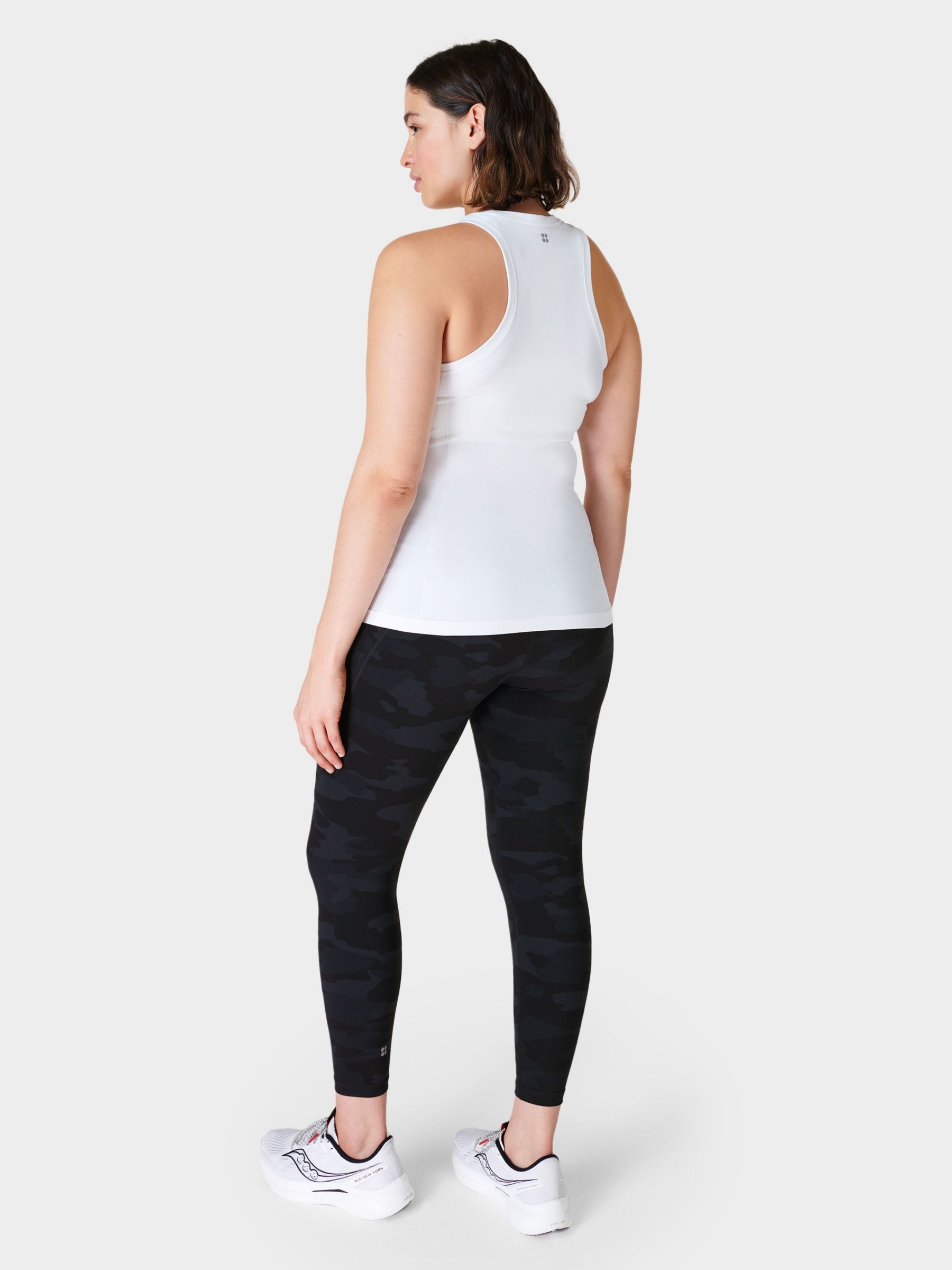 Lole Womens Yoga Pants Leggings Camo Gray Medium Running Full Length 