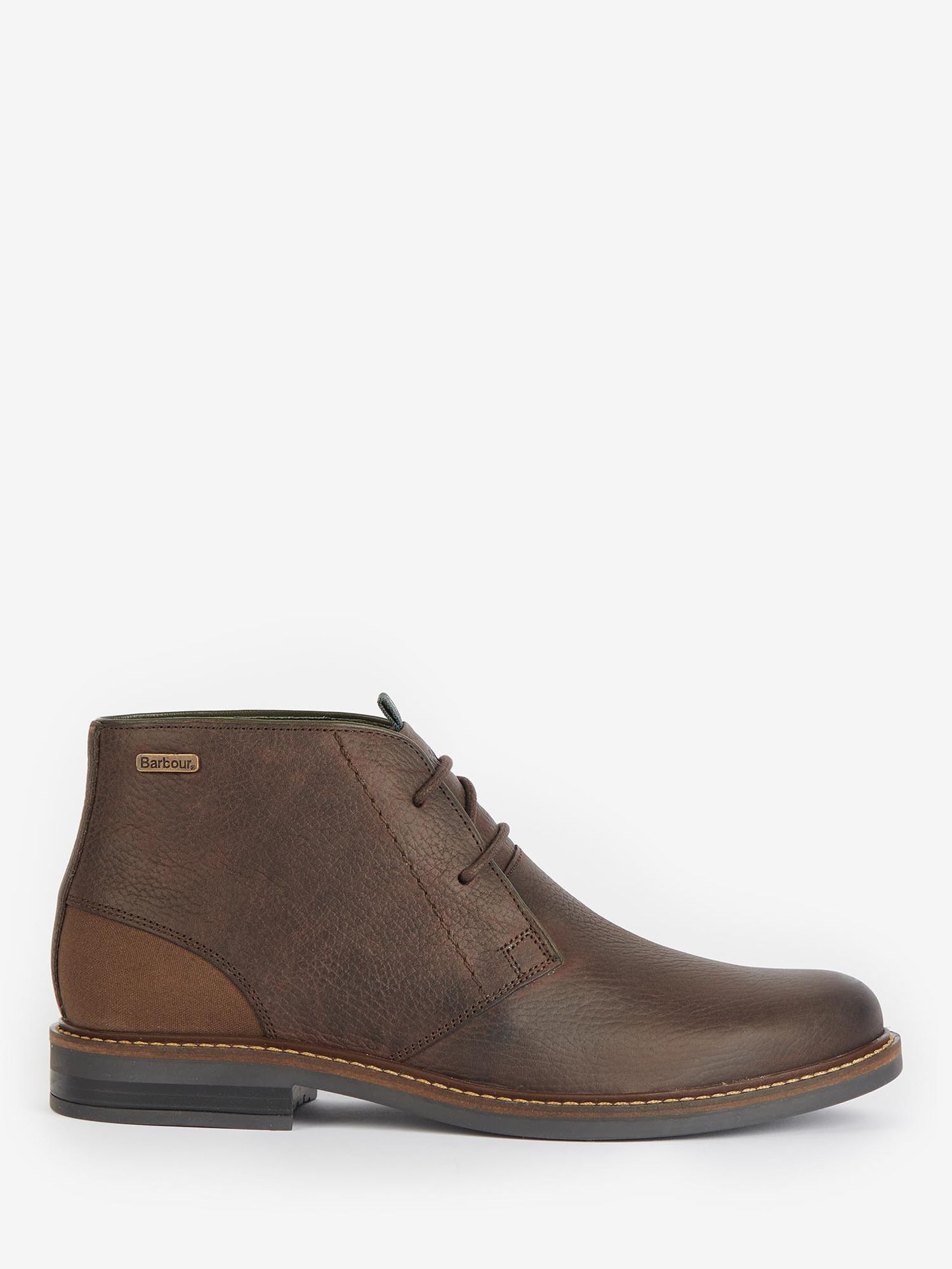 Barbour Redhead Leather Chukka Boots, Mocha at John Lewis & Partners