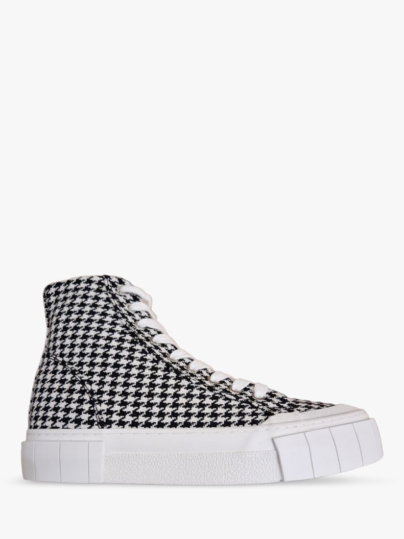 Buy Good News Juice Lace Up Hi-Top Trainers, Black/White Online at johnlewis.com