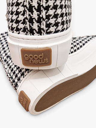 Good News Juice Lace Up Hi-Top Trainers, Black/White