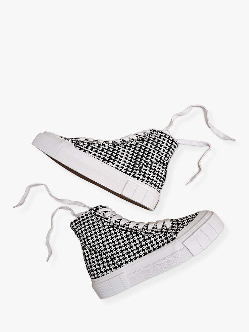 Buy Good News Juice Lace Up Hi-Top Trainers, Black/White Online at johnlewis.com