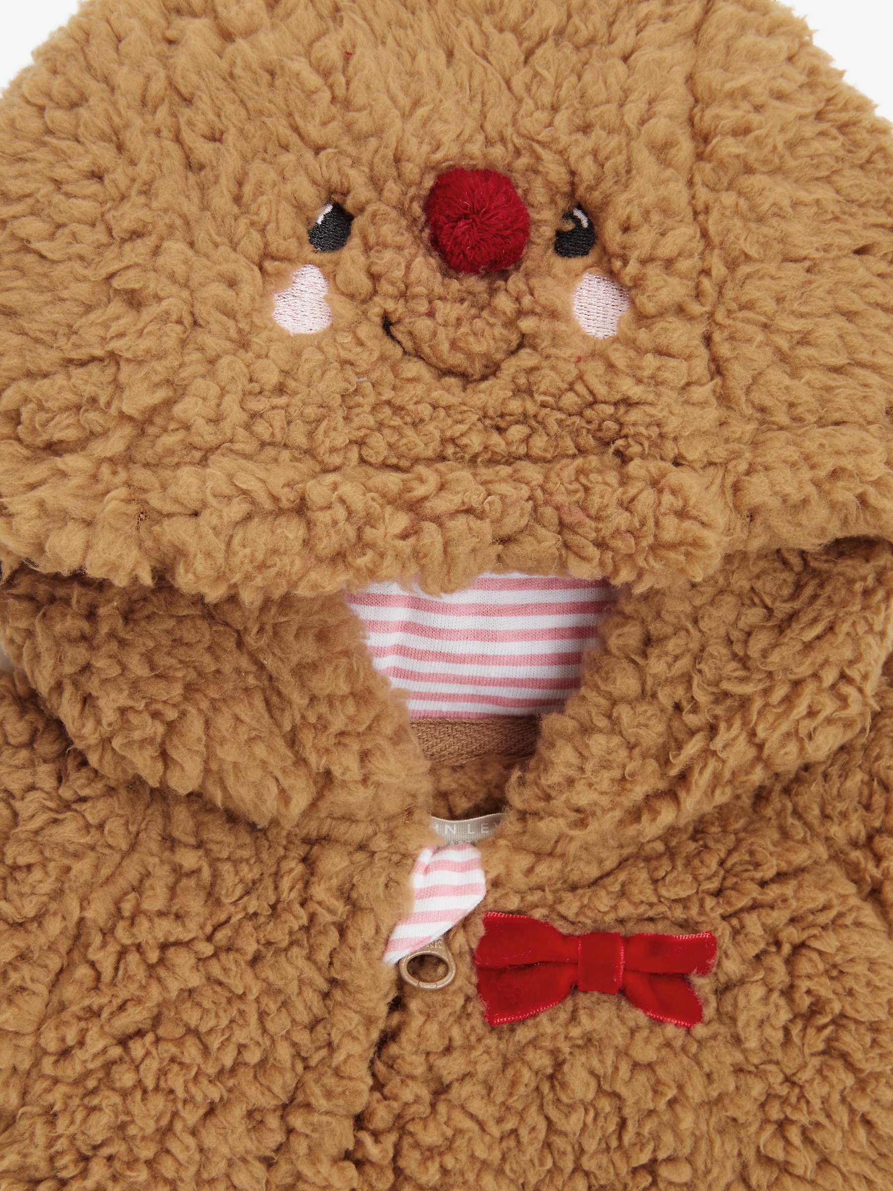 Buy John Lewis Baby Gingerbread Hooded Onesie, Multi Online at johnlewis.com