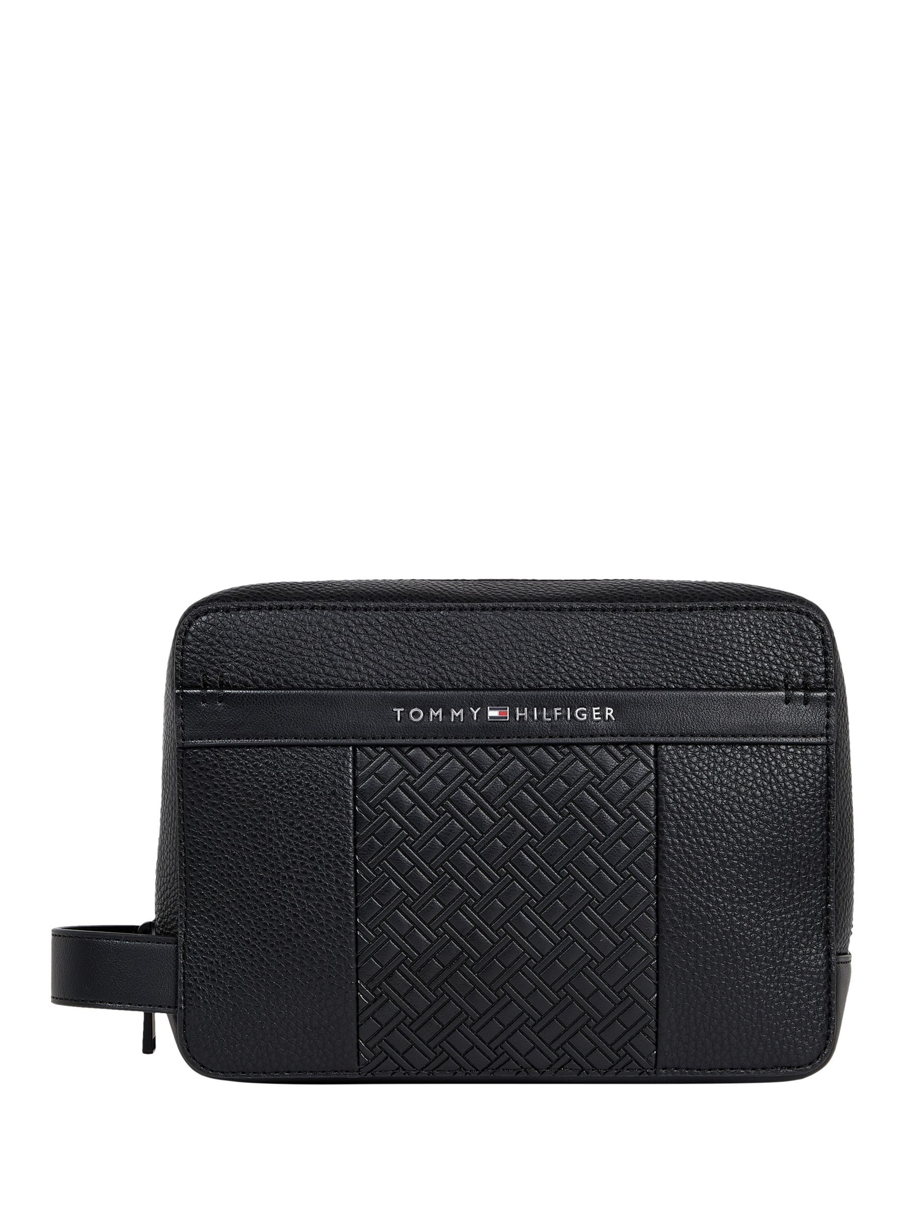 Tommy Hilfiger Central Wash Bag, Black at John Lewis & Partners