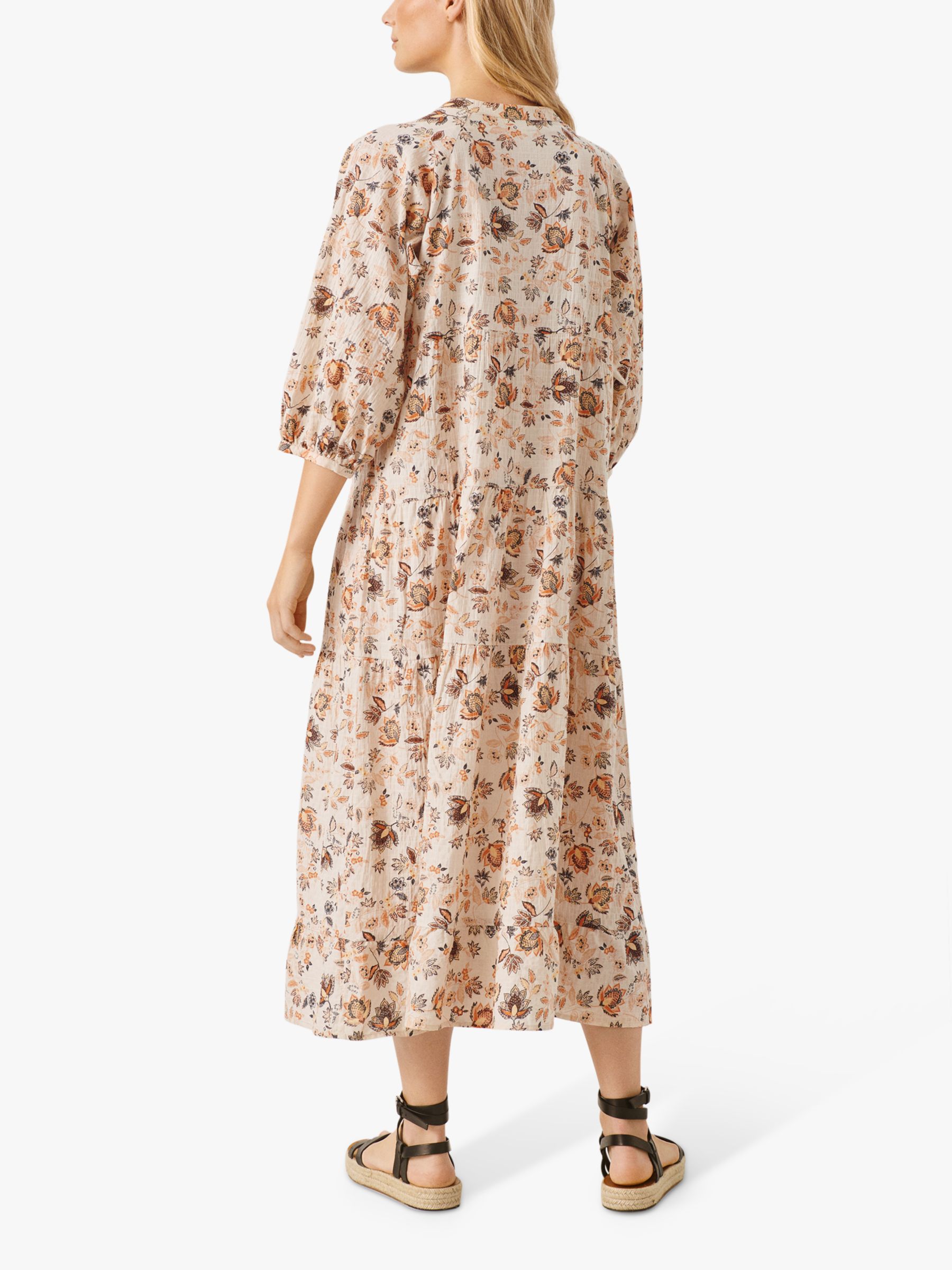 Buy Part Two Philine Floral Print Tiered Maxi Dress, Arabesque Ornament Online at johnlewis.com