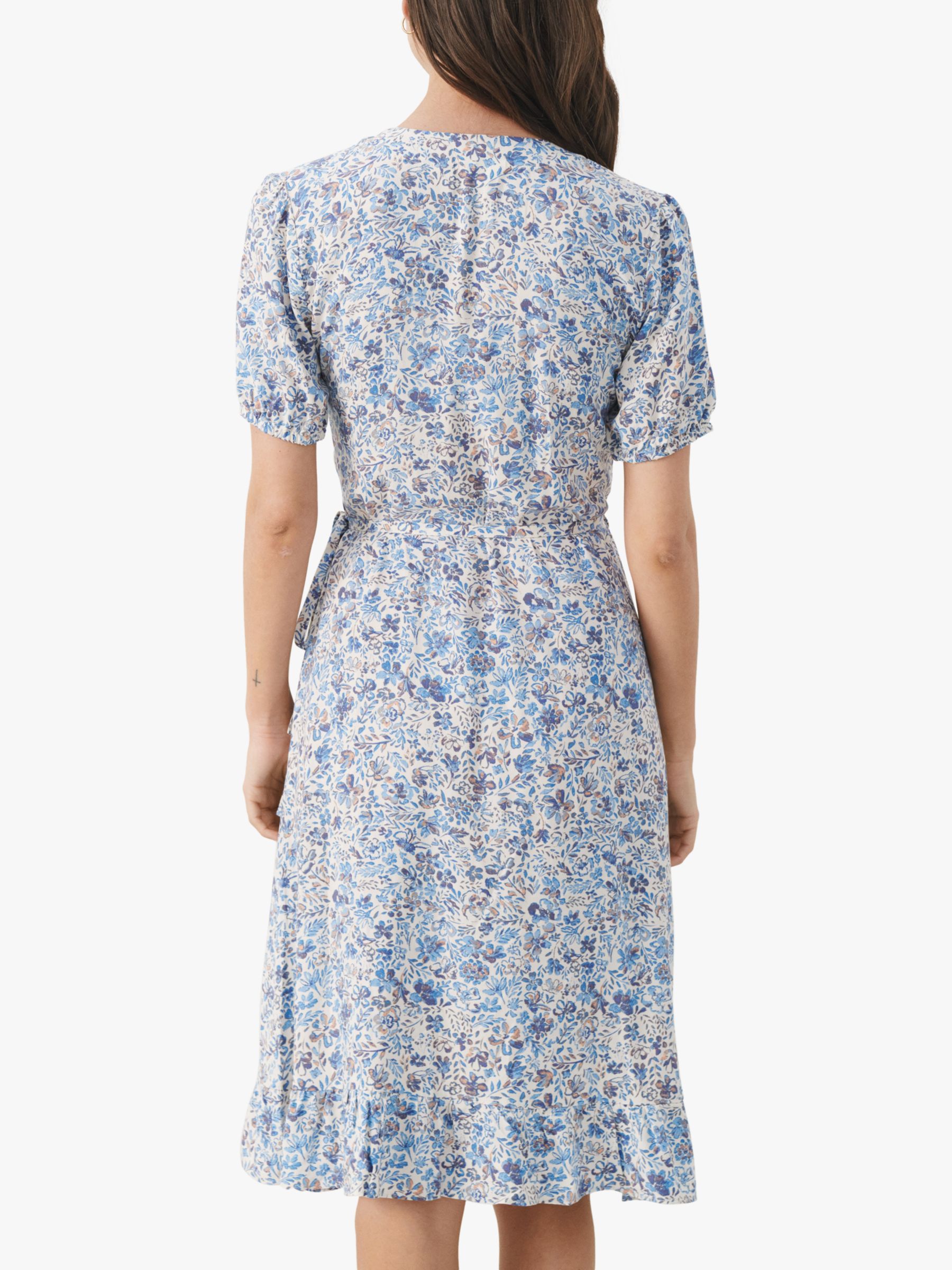 Part Two Claire Floral Wrap Dress, Blue at John Lewis & Partners