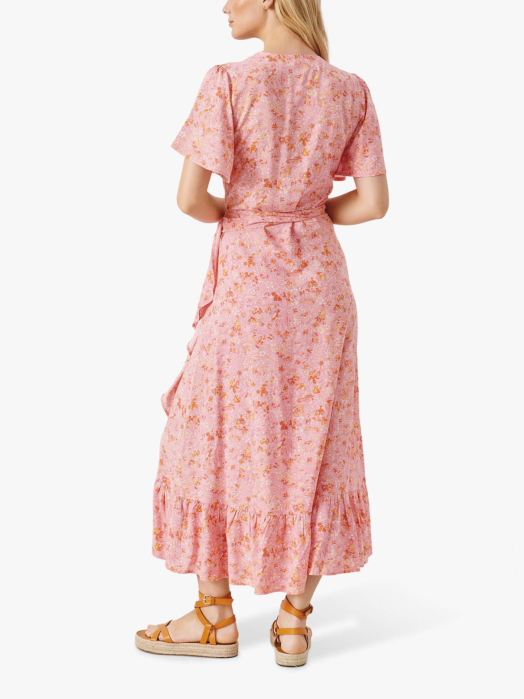 Buy Part Two Clarina Floral Print Midi Wrap Dress, Peony Painted Summer Online at johnlewis.com