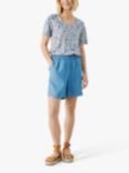 Part Two Pinar Elasticated Waist Shorts, Light Blue Denim