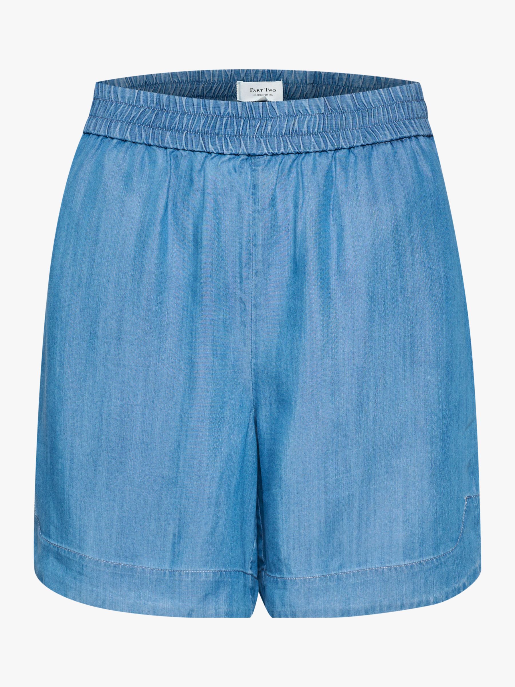 Buy Part Two Pinar Elasticated Waist Shorts, Light Blue Denim Online at johnlewis.com