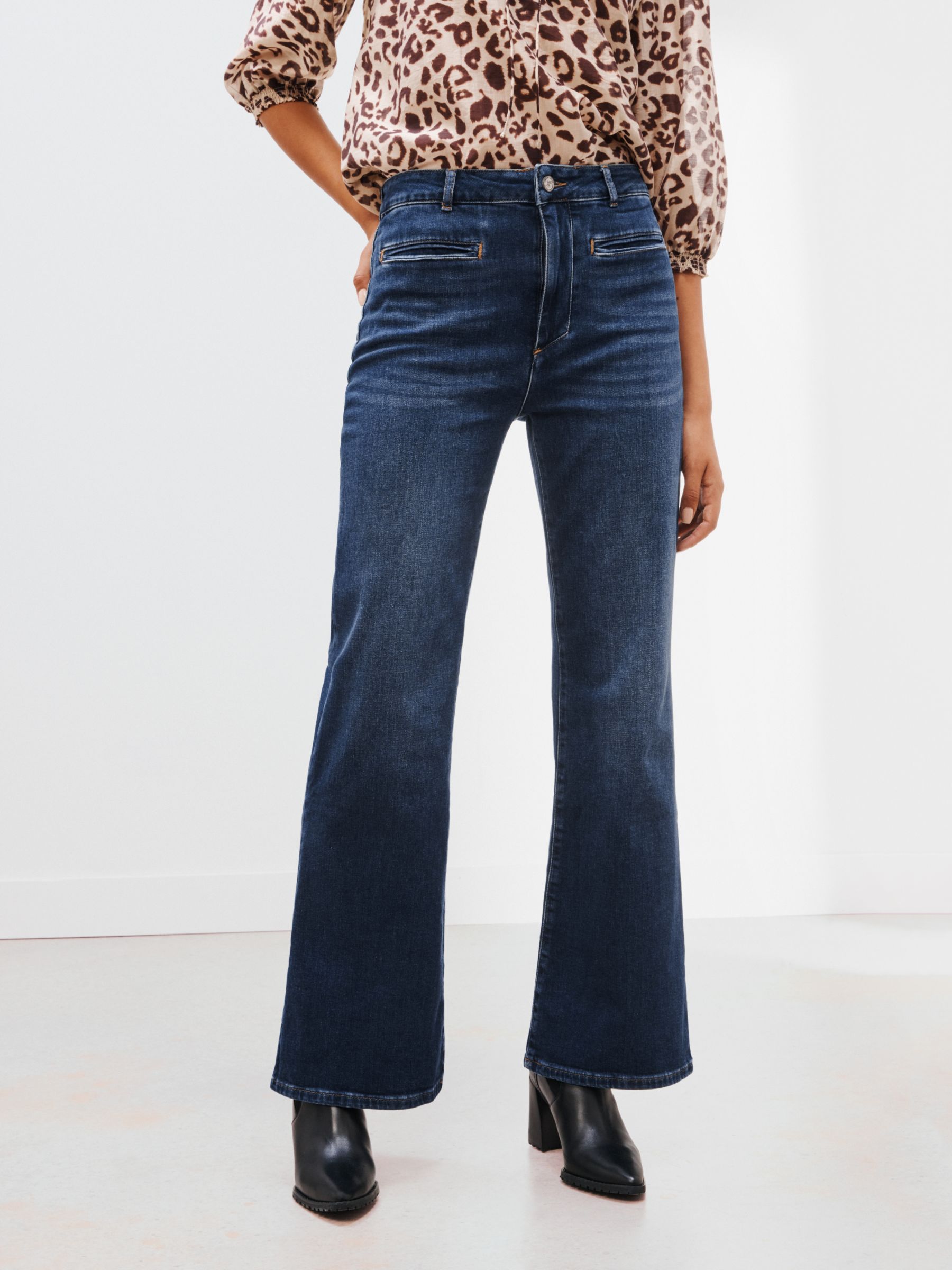 AND/OR Belmont Flared Jeans, Azurite at John Lewis & Partners