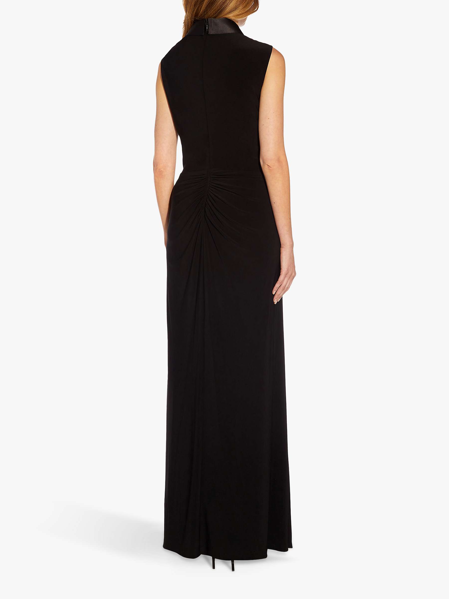Adrianna Papell Jersey Tuxedo Gown in Black Womens Clothing Dresses Formal dresses and evening gowns 
