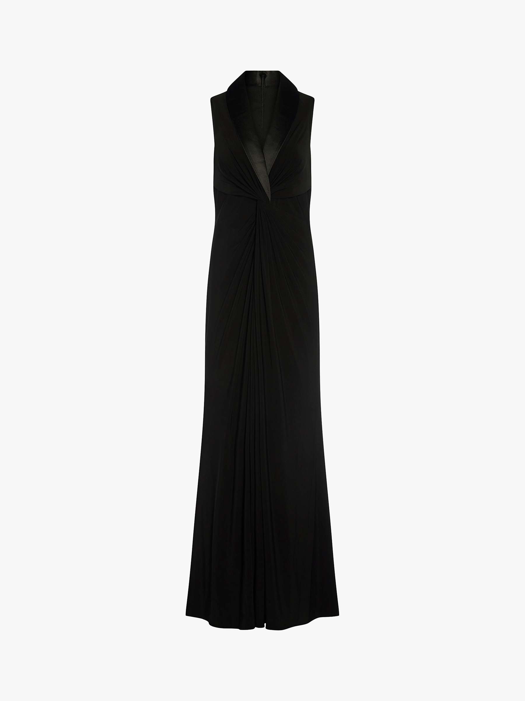 Buy Adrianna Papell Jersey Tuxedo Maxi Dress, Black Online at johnlewis.com