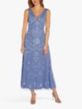 Adrianna Papell Beaded Maxi Dress, French Blue, French Blue