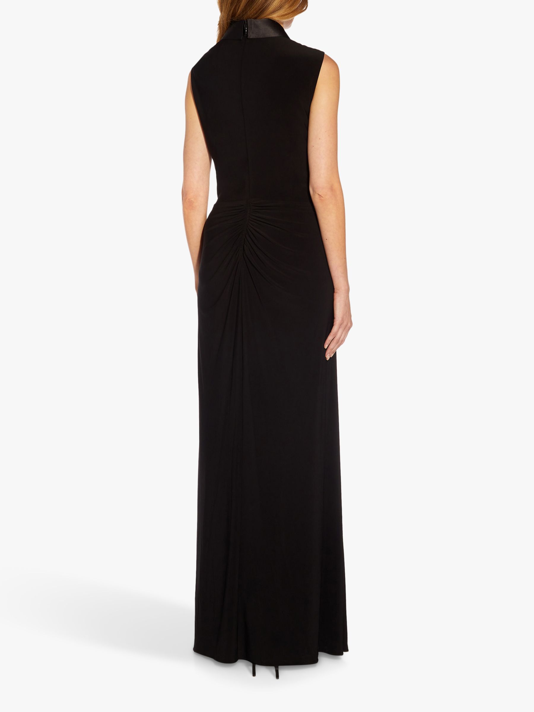 Adrianna Papell Curve Jersey Tuxedo Maxi Dress Black 20