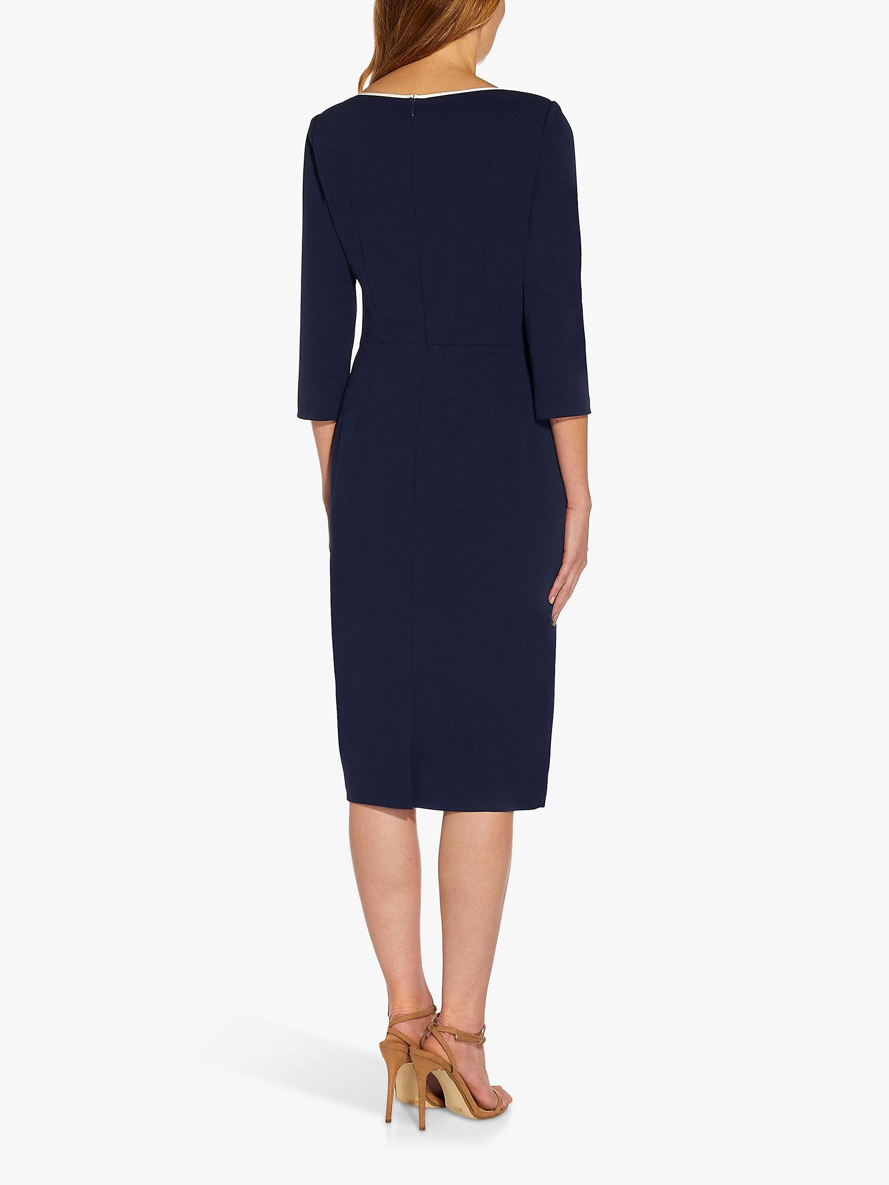 Buy Adrianna Papell Tipped Crepe Tie Waist Midi Dress Online at johnlewis.com