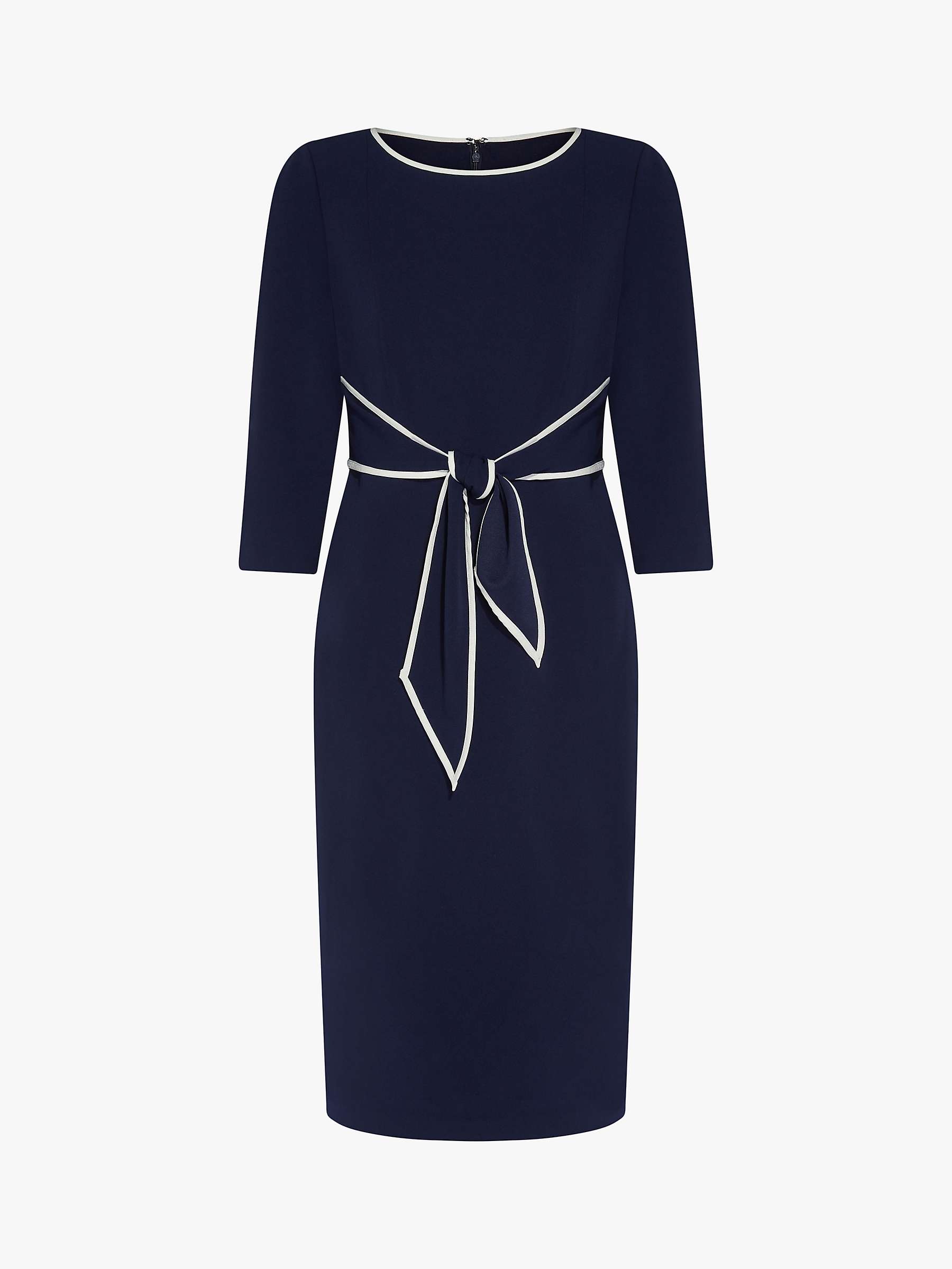 Buy Adrianna Papell Tipped Crepe Tie Waist Midi Dress Online at johnlewis.com