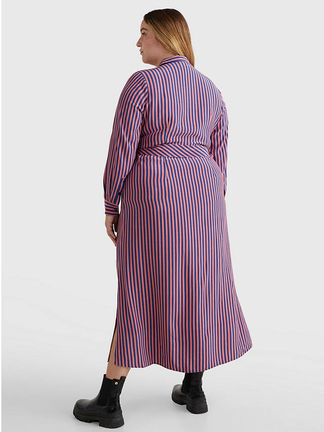 Tommy Hilfiger Curve Stripe Maxi Shirt Dress, Multi