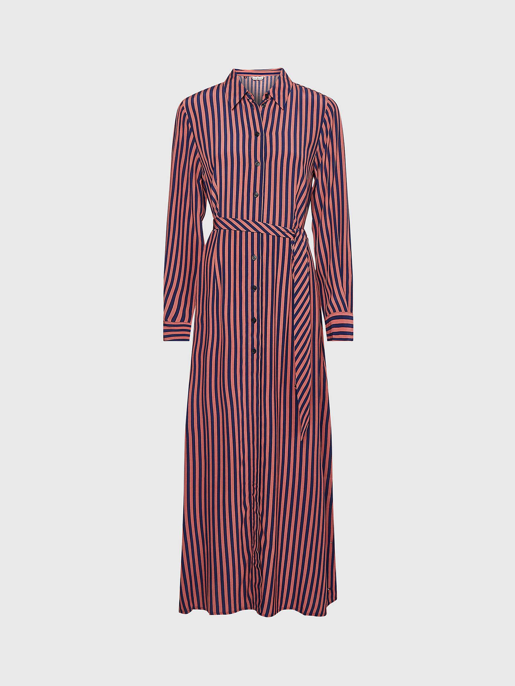 Buy Tommy Hilfiger Curve Stripe Maxi Shirt Dress, Multi Online at johnlewis.com
