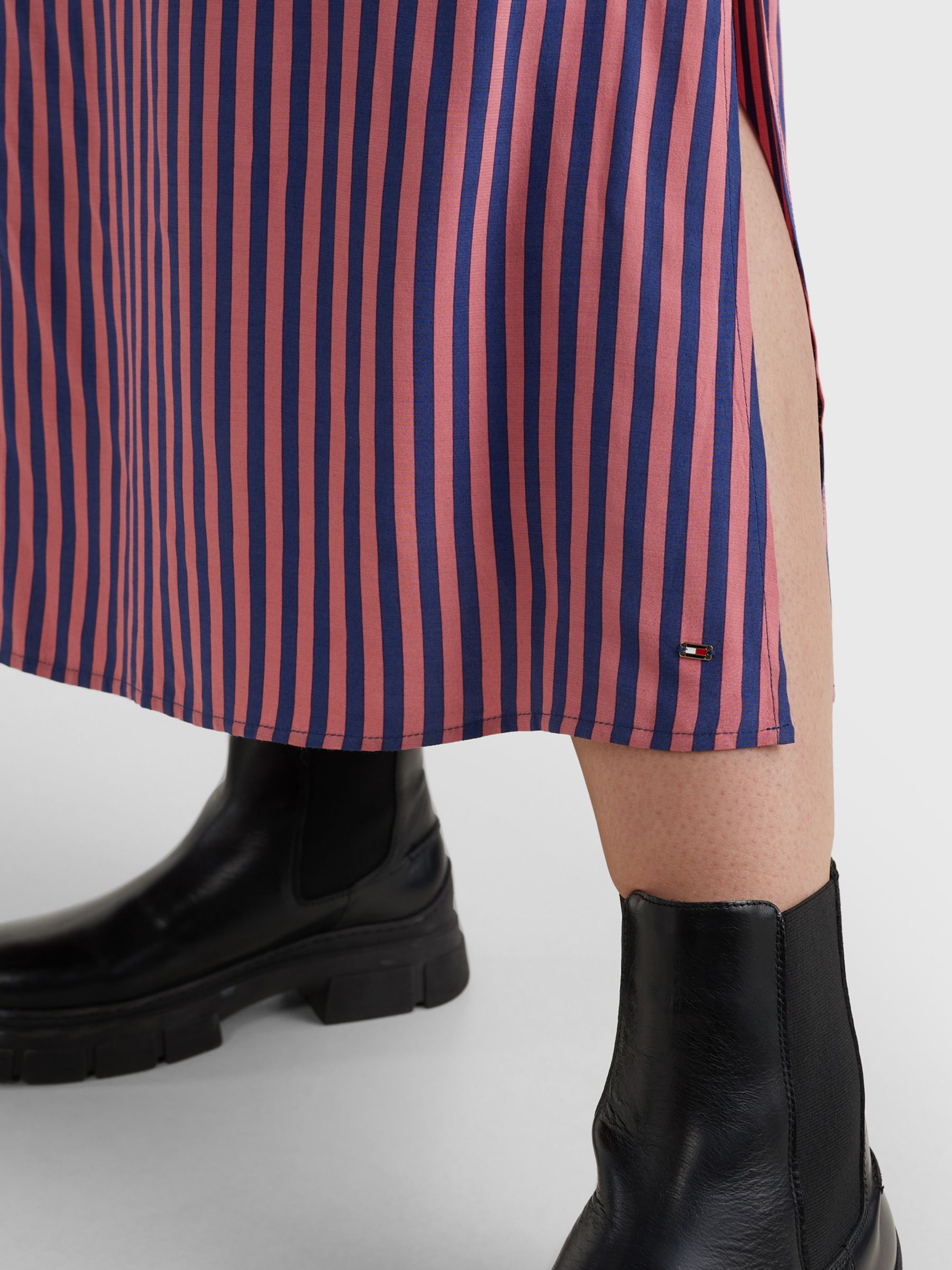 Tommy Hilfiger Curve Stripe Maxi Shirt Dress, Multi, 46