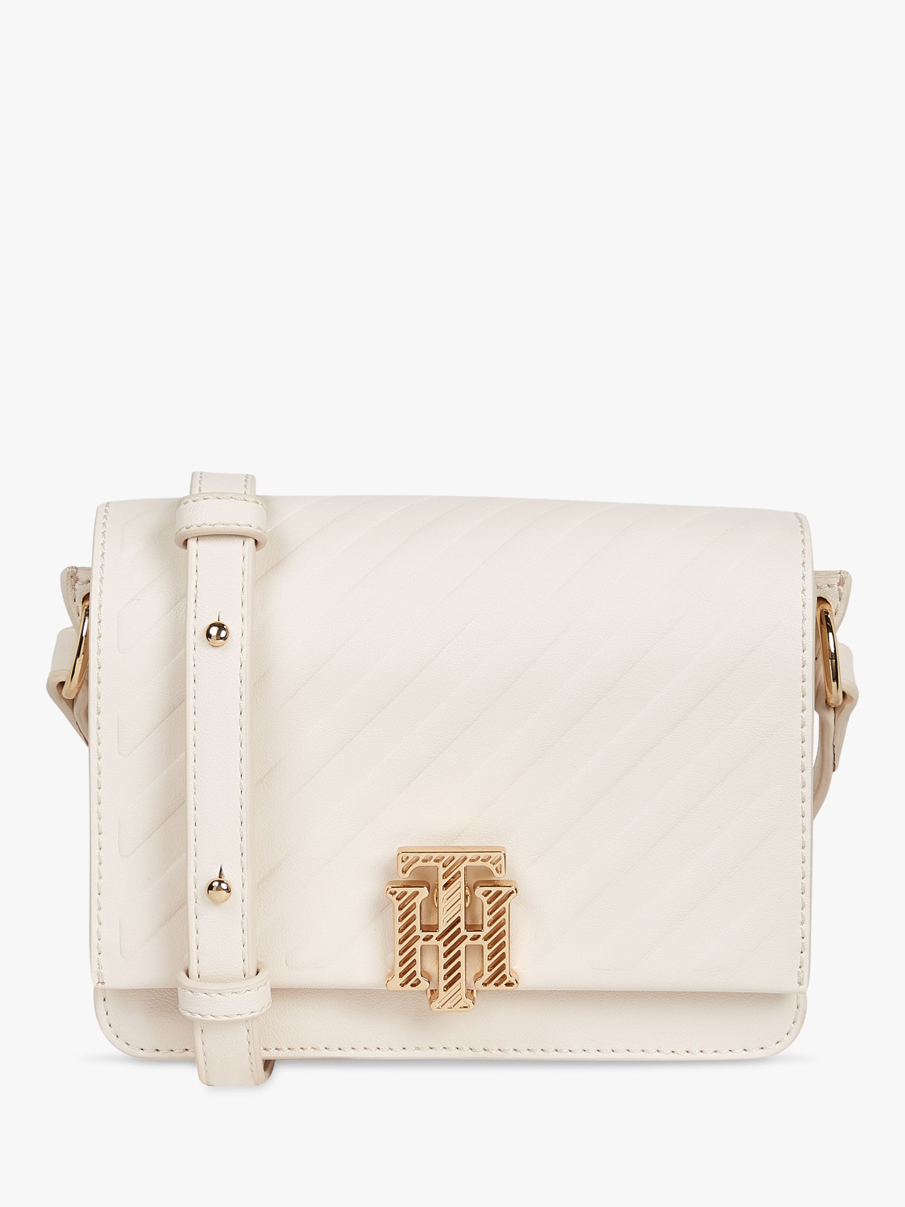 Tommy Hilfiger Monogram Cross Body Bag, Feather White at John Lewis ...