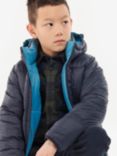 Barbour Kids' Hike Reversible Quilted Jacket, Blue Navy