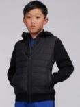 Barbour International Kids' Albie Hybrid Jacket, Black