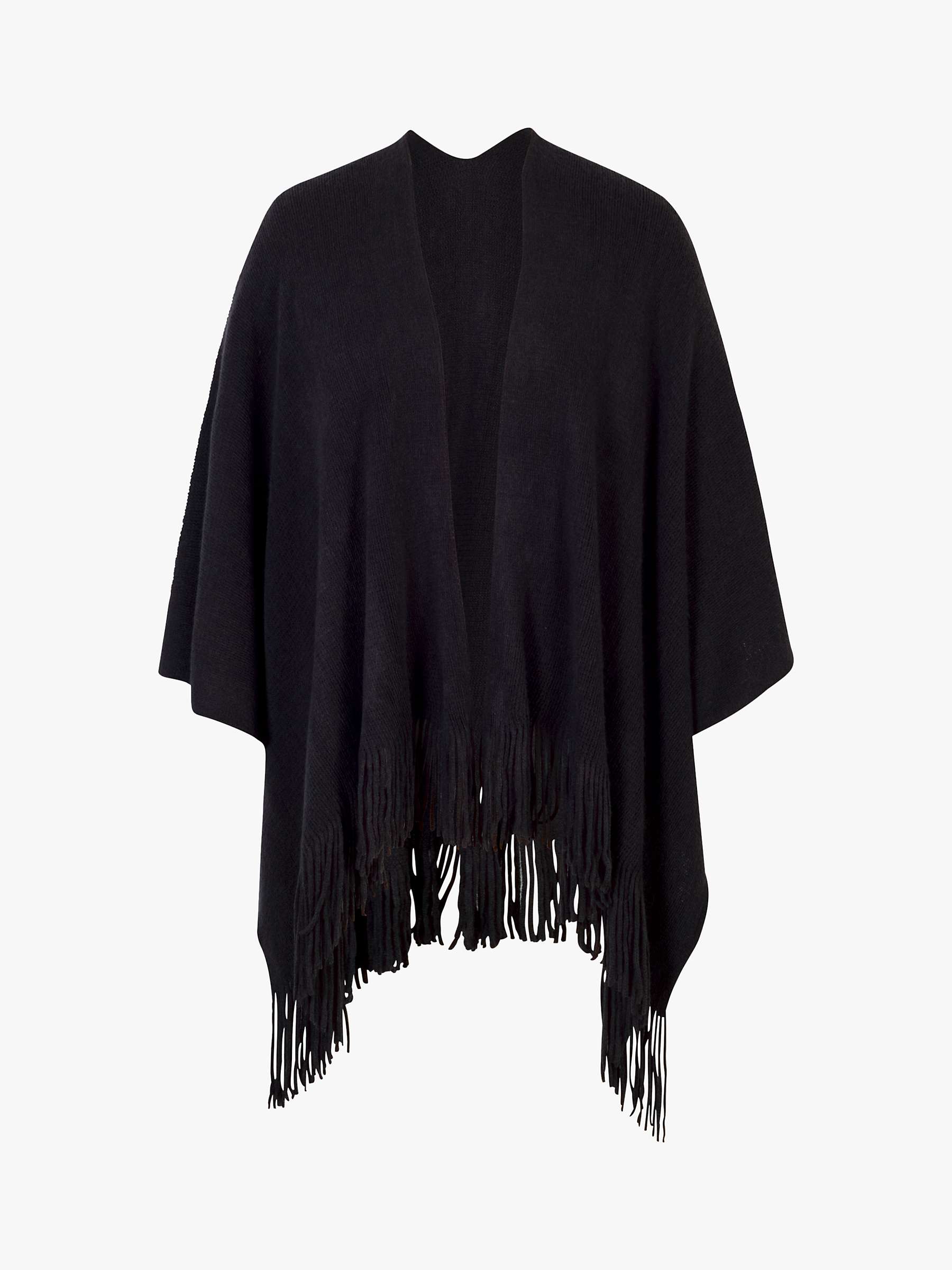 chesca Fringed Wrap Scarf, Navy at John Lewis & Partners