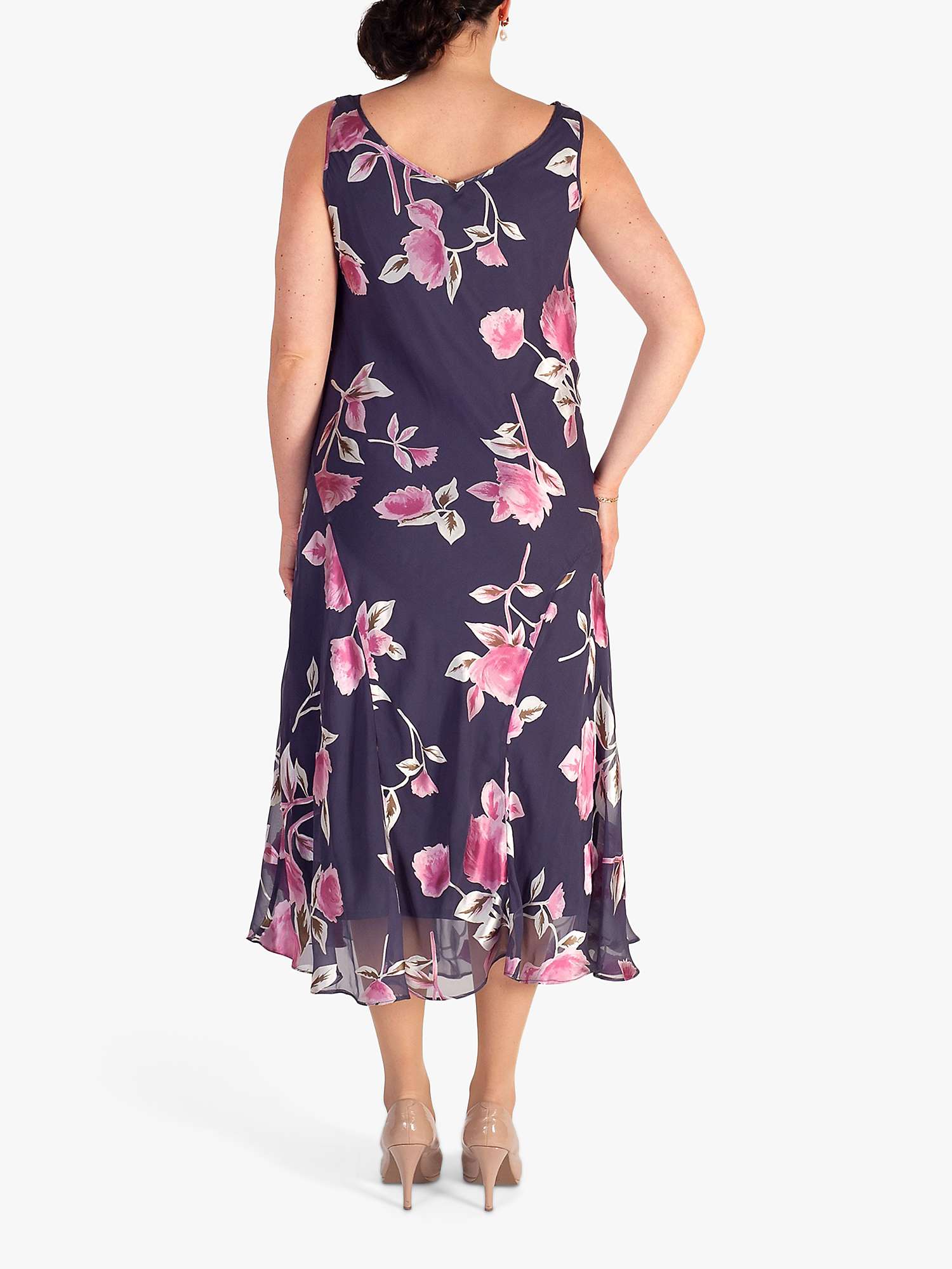 Buy chesca Rose Devoree Sleeveless Midi Dress, Violetta Online at johnlewis.com